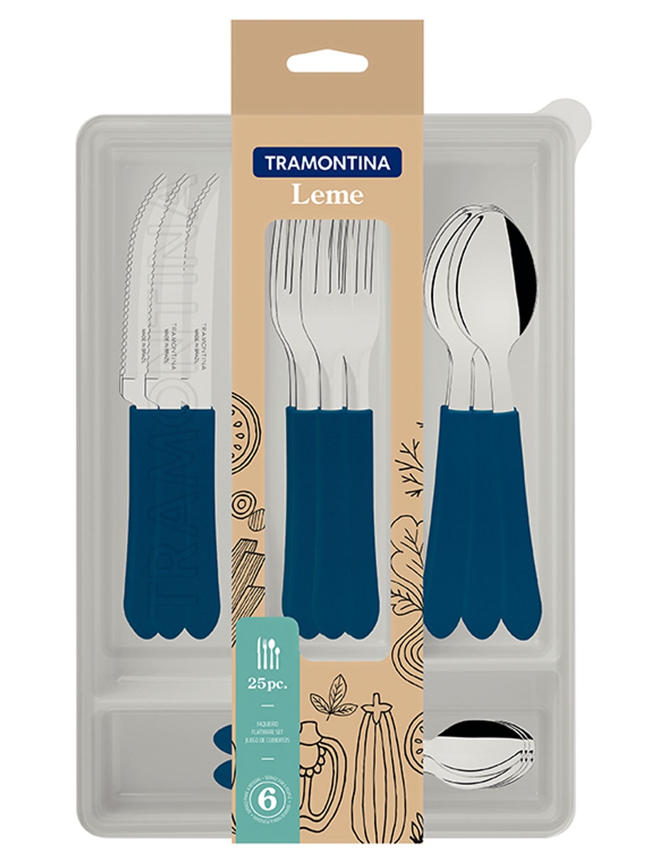 Set cubiertos de acero inoxidable 25 piezas