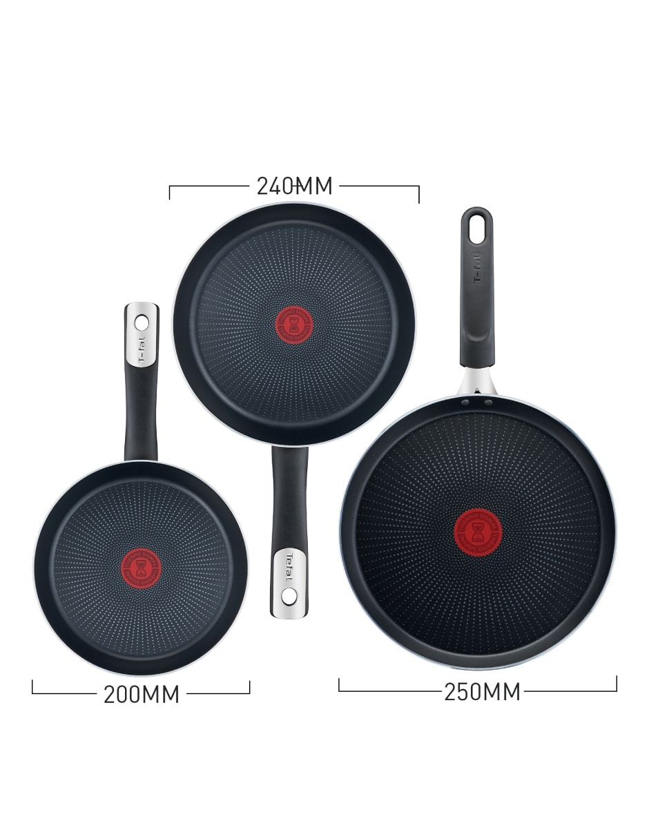 Set de sartenes Hard Titanium de aluminio 3 piezas