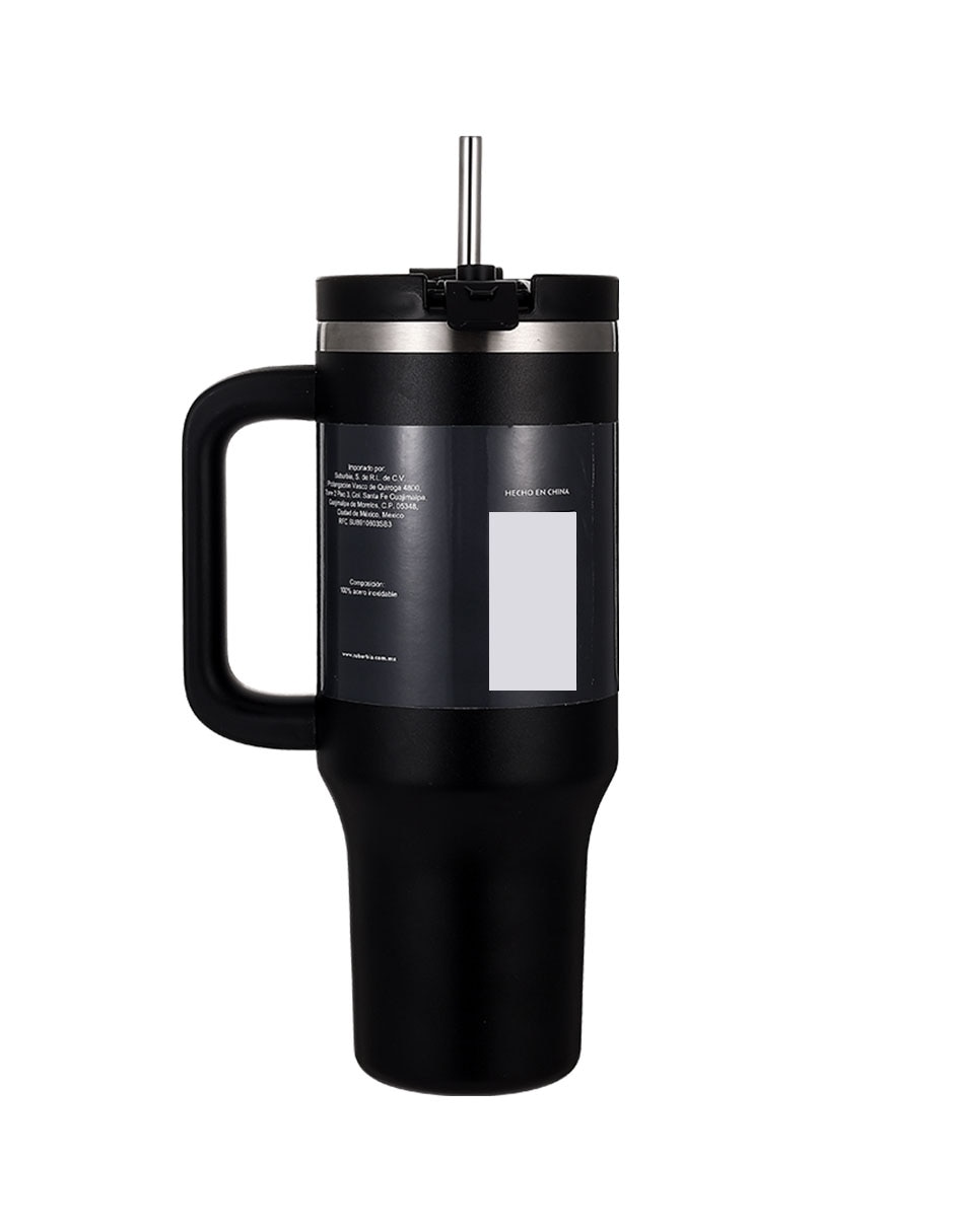 Termo de acero inoxidable con tapa a presión 1.2 L 2