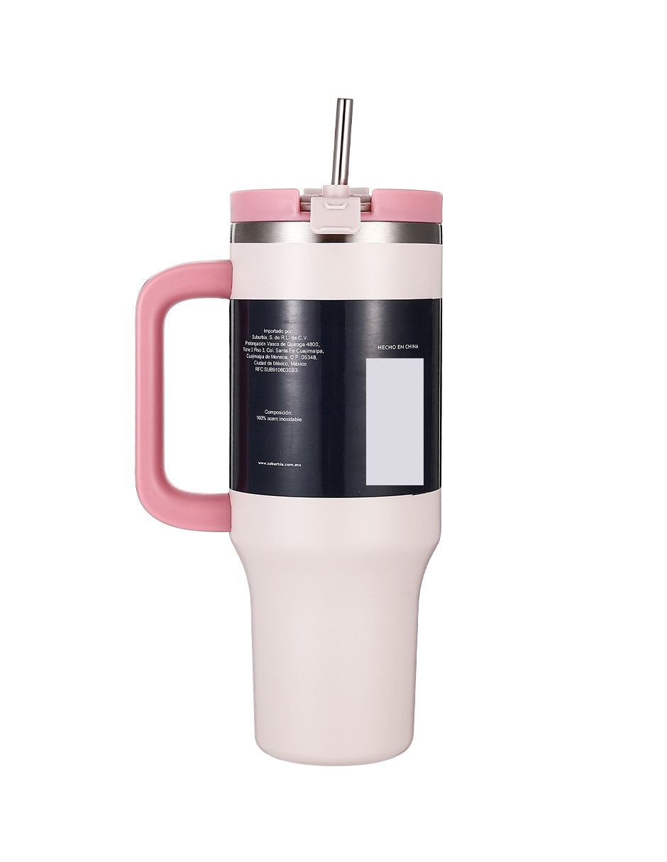 Termo de acero inoxidable con tapa a presión 1.2 L 2