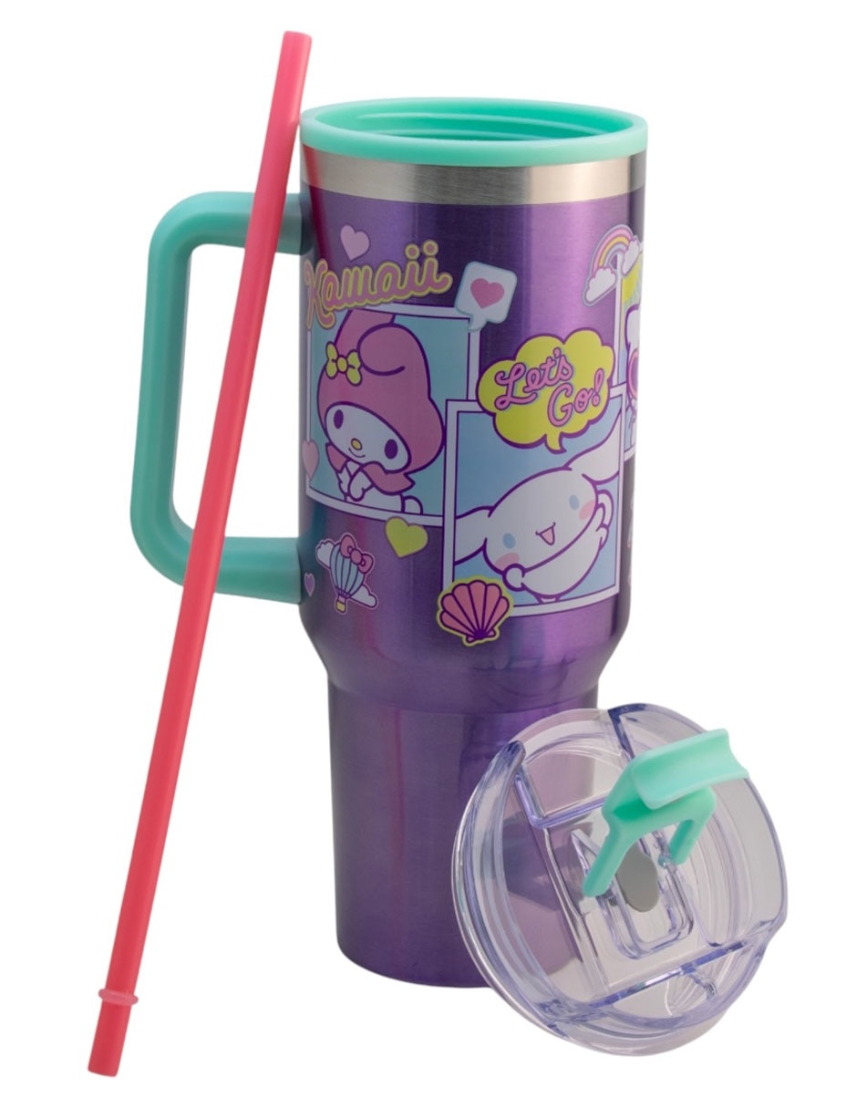 Termo de acero inoxidable Hello Kitty And Friends con tapa a presión