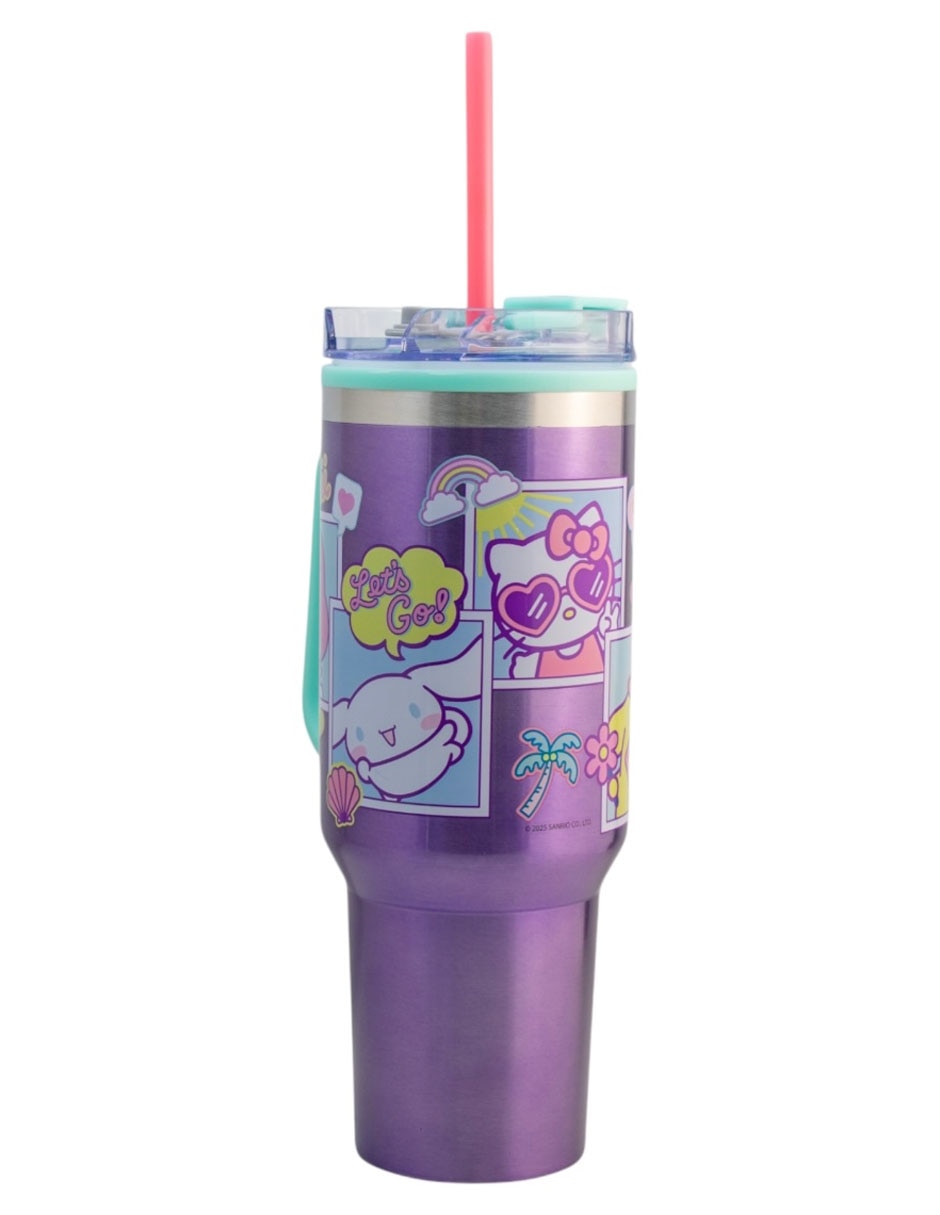 Termo de acero inoxidable Hello Kitty And Friends con tapa a presión