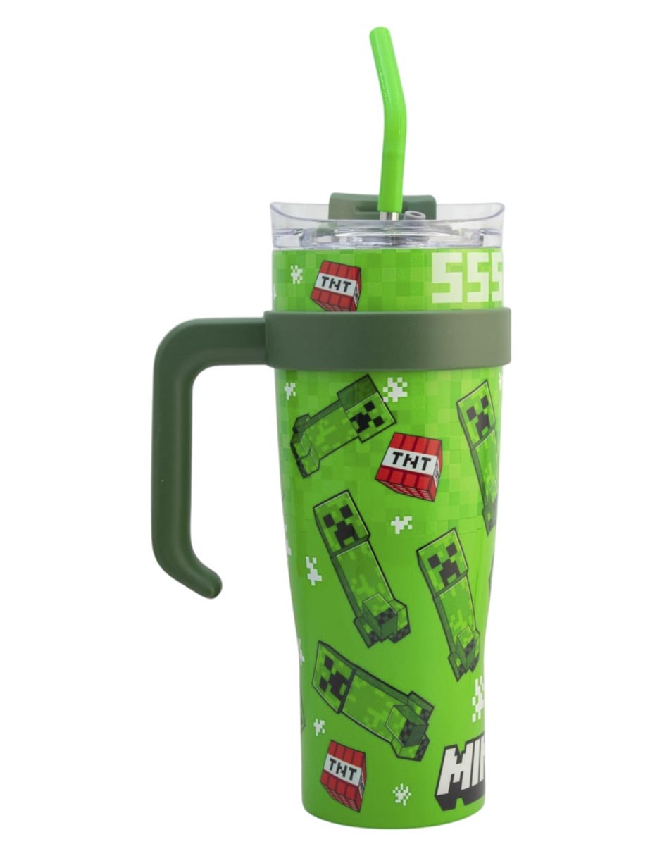 Termo Siglo XXI de acero inoxidable Minecraft con tapa rosca