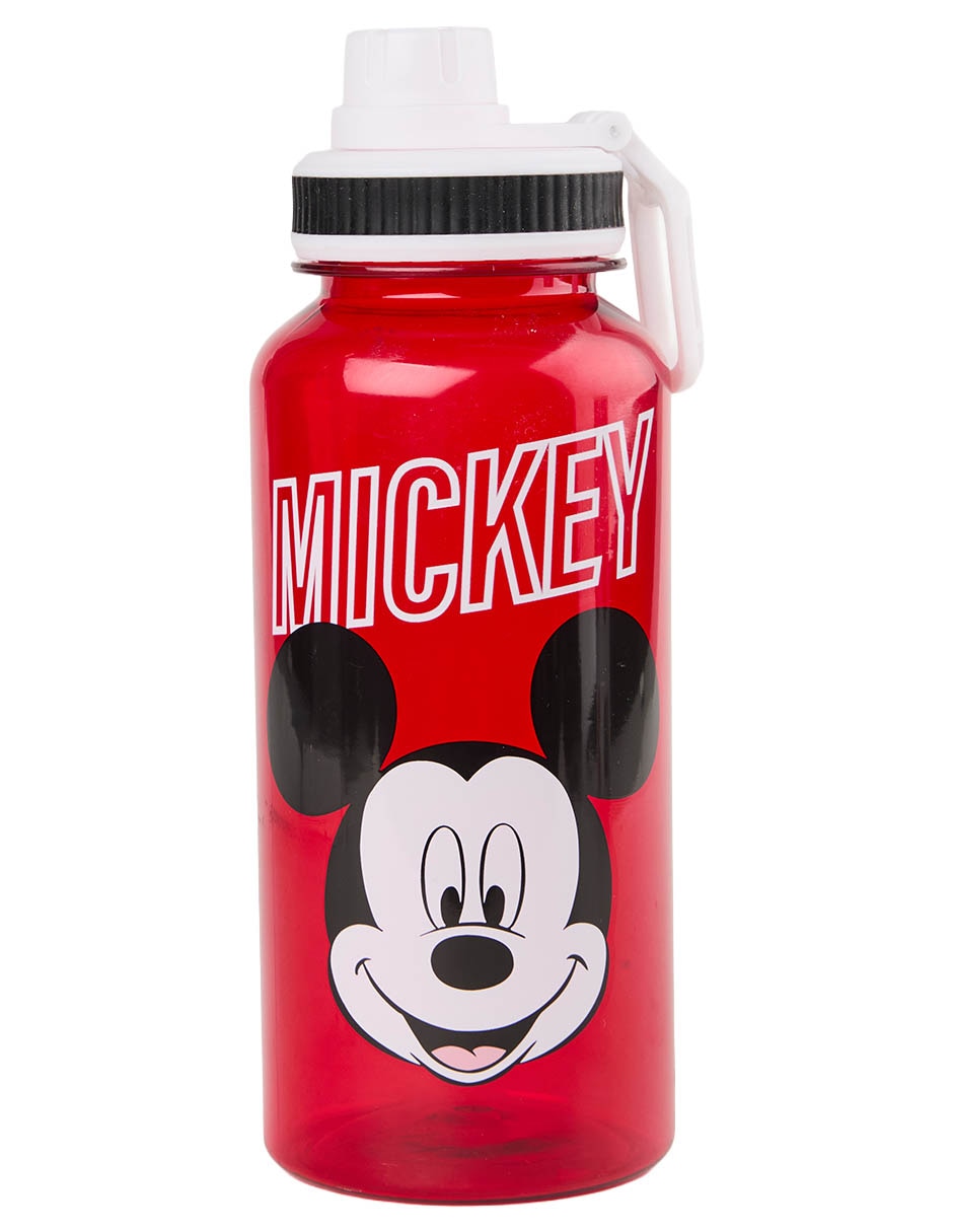 Botella de agua Siglo XXI de plástico Mickey Mouse con tapa rosca 946 ml