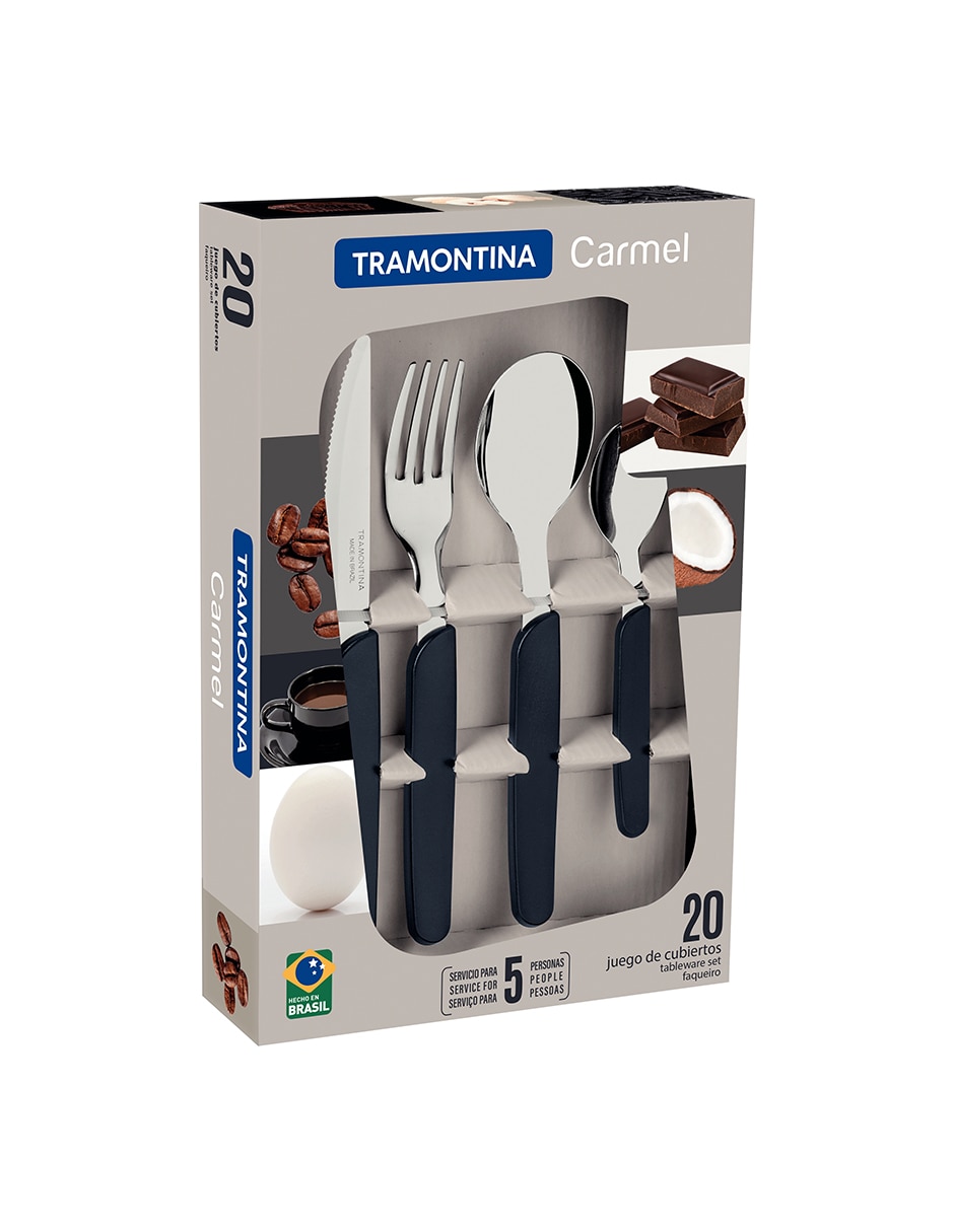 Set cubiertos carmel de acero inoxidable 20 piezas