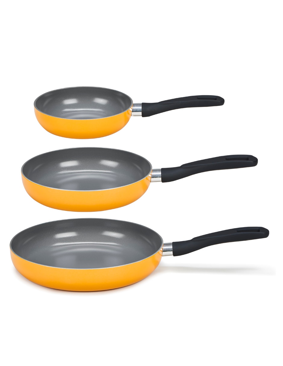 Set de sartenes de aluminio 3 piezas