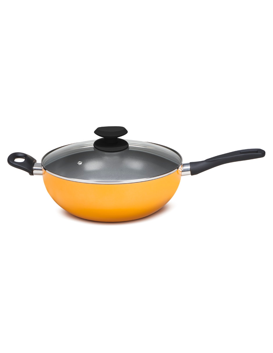 Sartén Wok con tapa de cerámica
