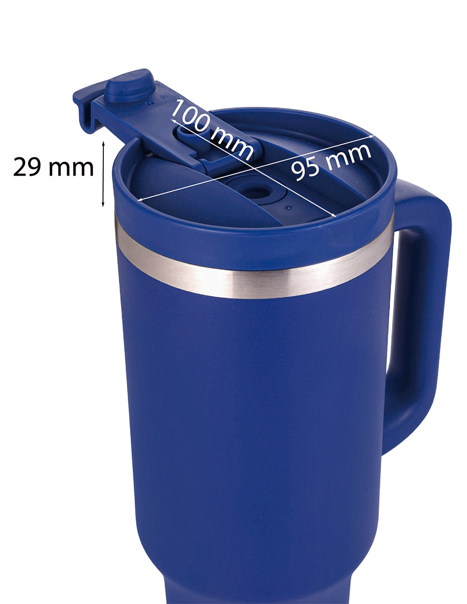Termo De Acero Inoxidable Con Tapa A Presión 1.2 L 9