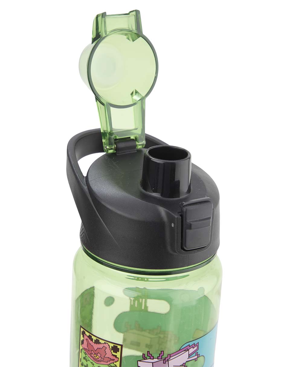 Botella de agua Siglo XXI de plástico Minecraft con tapa rosca 1 L