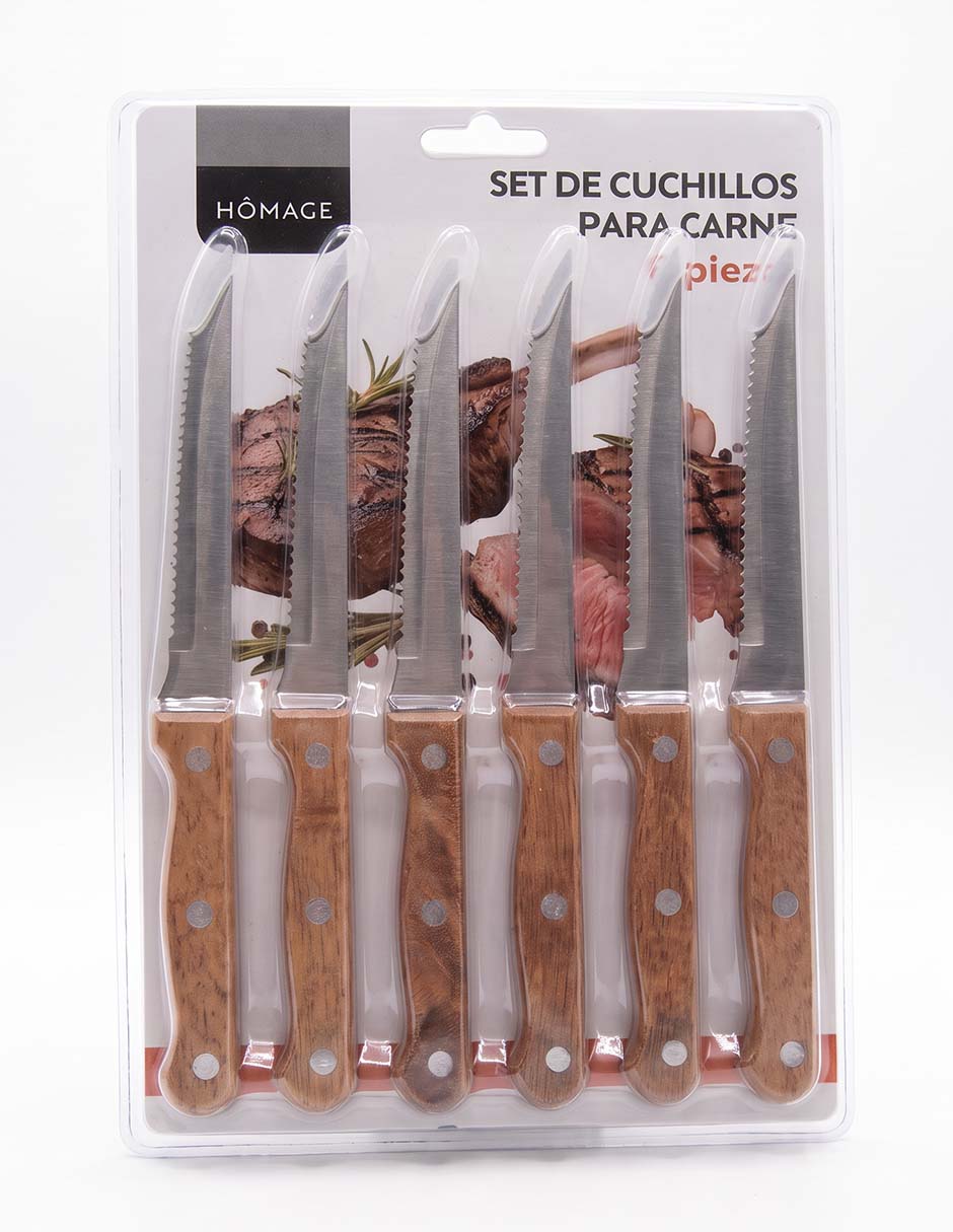 Set de cuchillos carnicero Bamboo 6 piezas