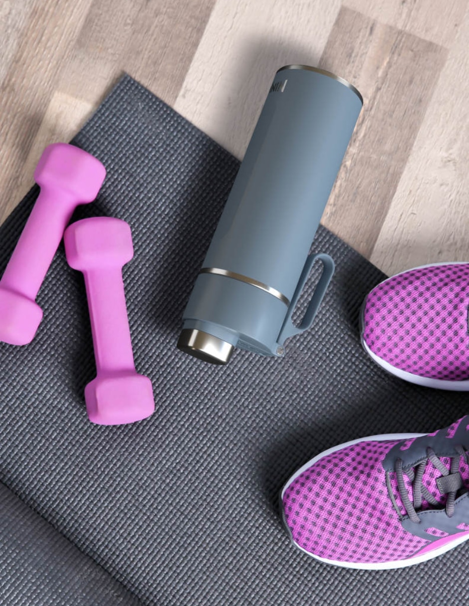 Termo de acero inoxidable con tapa flip top 530 ml