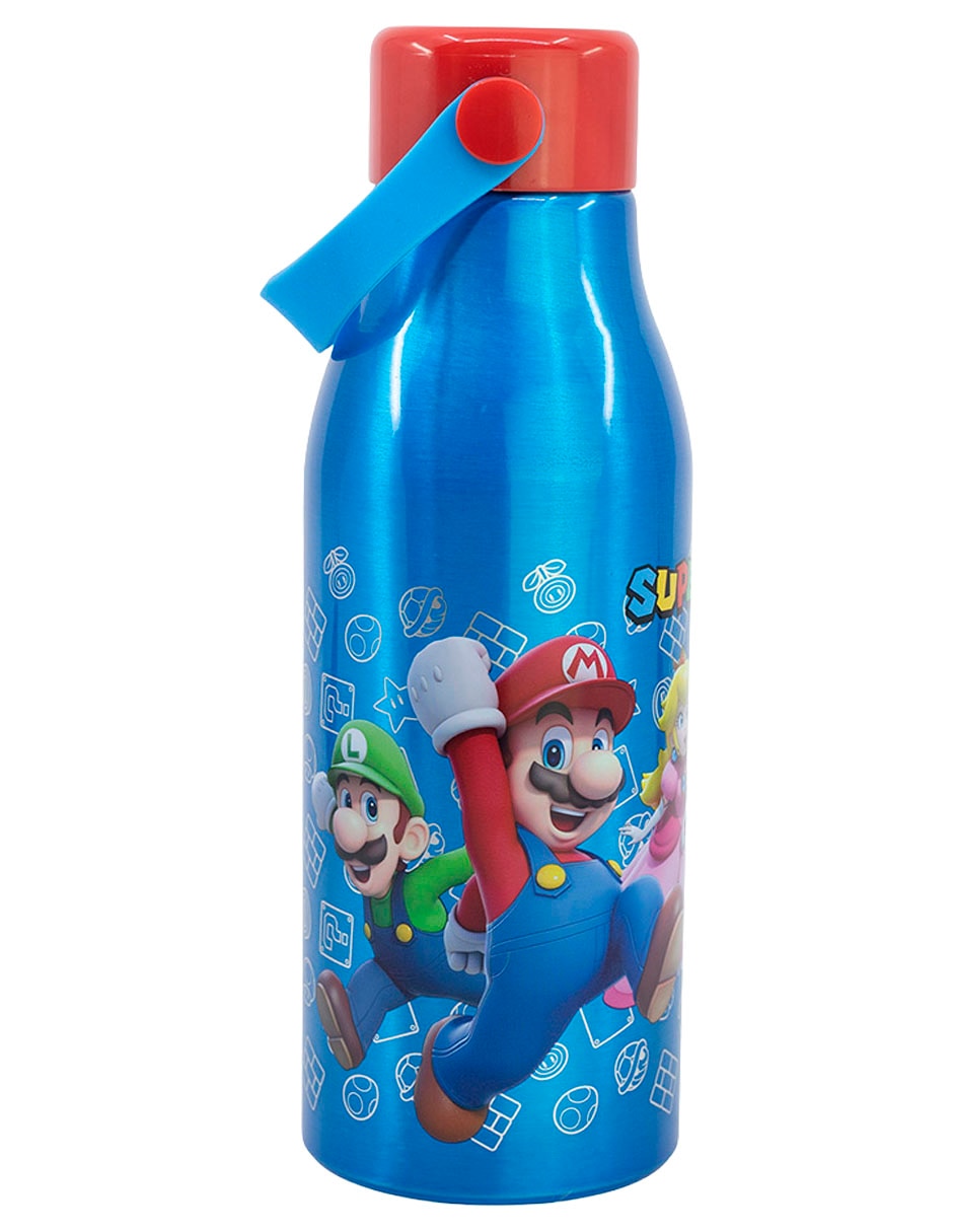 Botella de agua de aluminio Super Mario con tapa rosca 600 ml 2