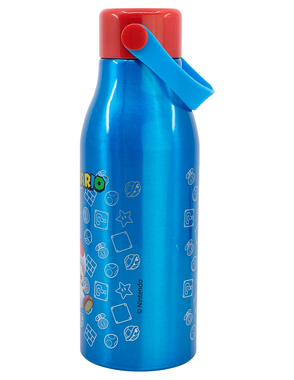 Botella de agua de aluminio Super Mario con tapa rosca 600 ml 3