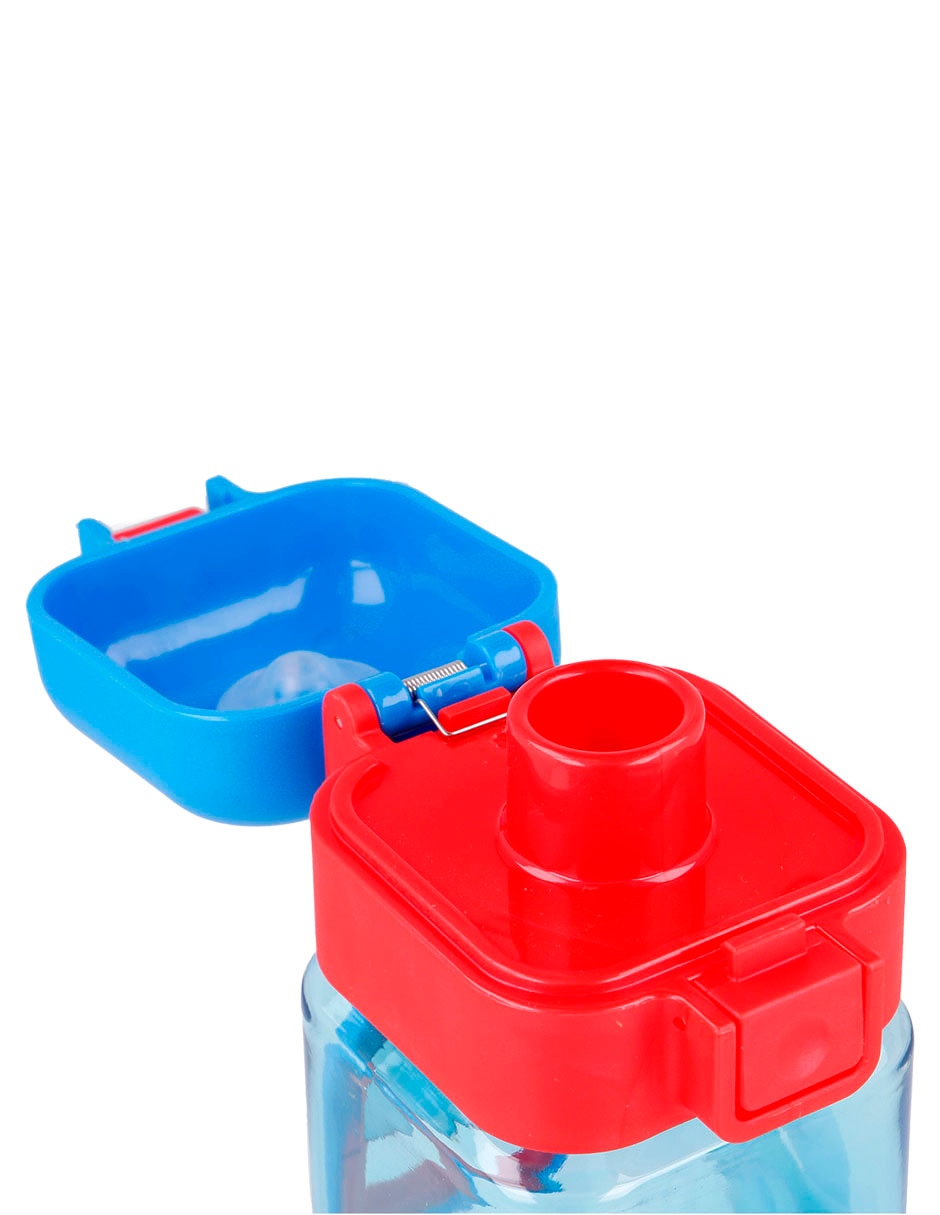 Botella de agua de plástico Mario Bros con tapa push pull 550 ml 3