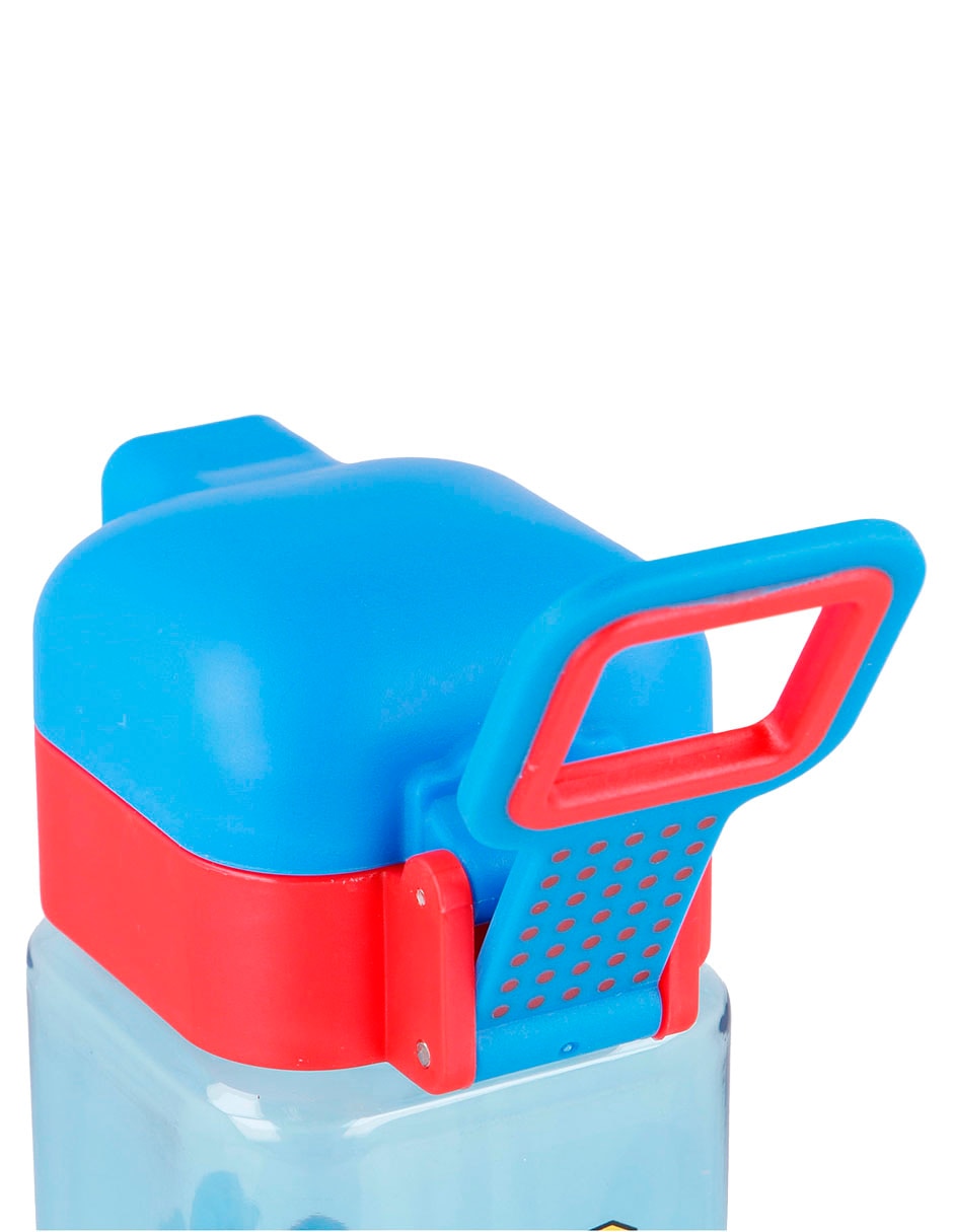 Botella de agua de plástico Mario Bros con tapa push pull 550 ml 4