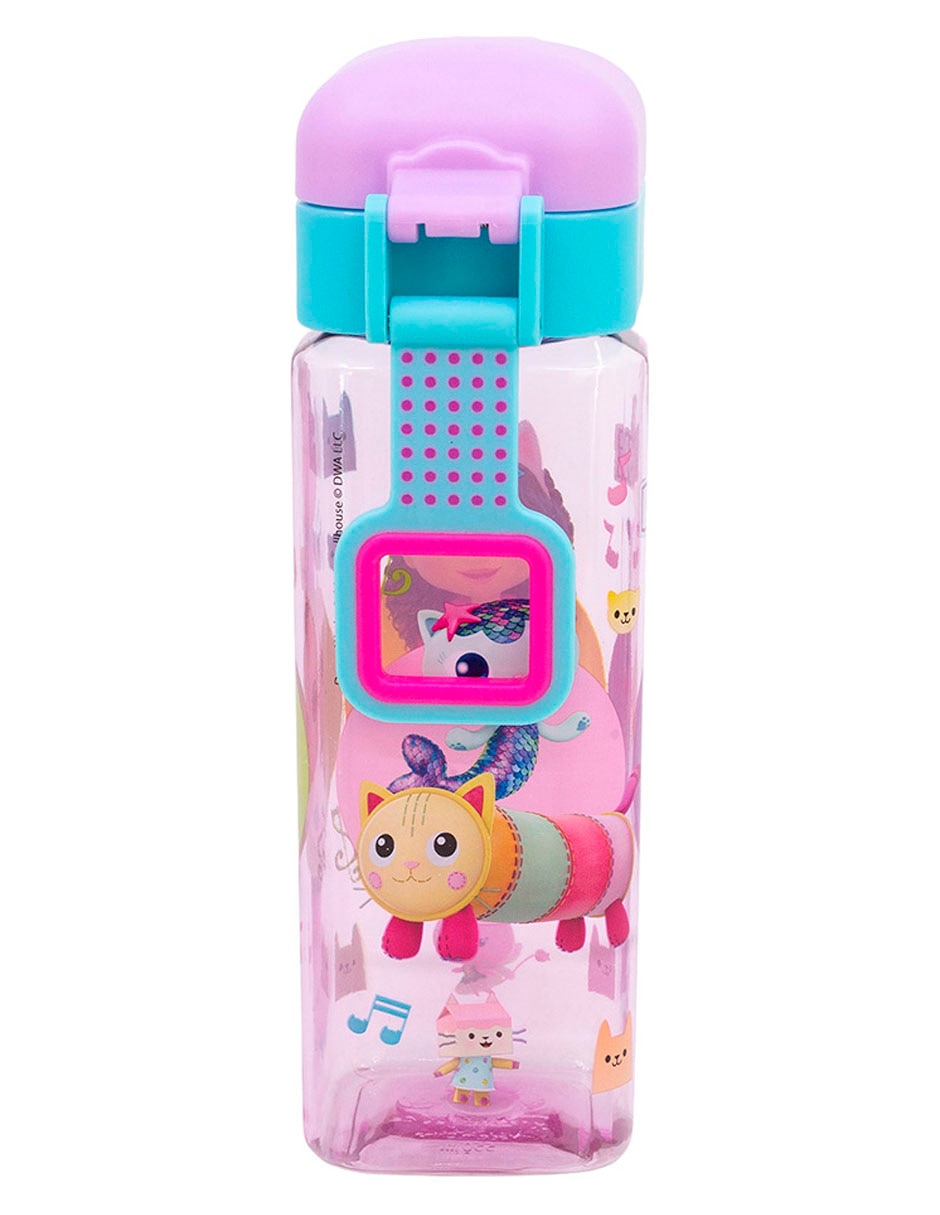 Botella de agua Plástico con tapa Push pull 430 ml