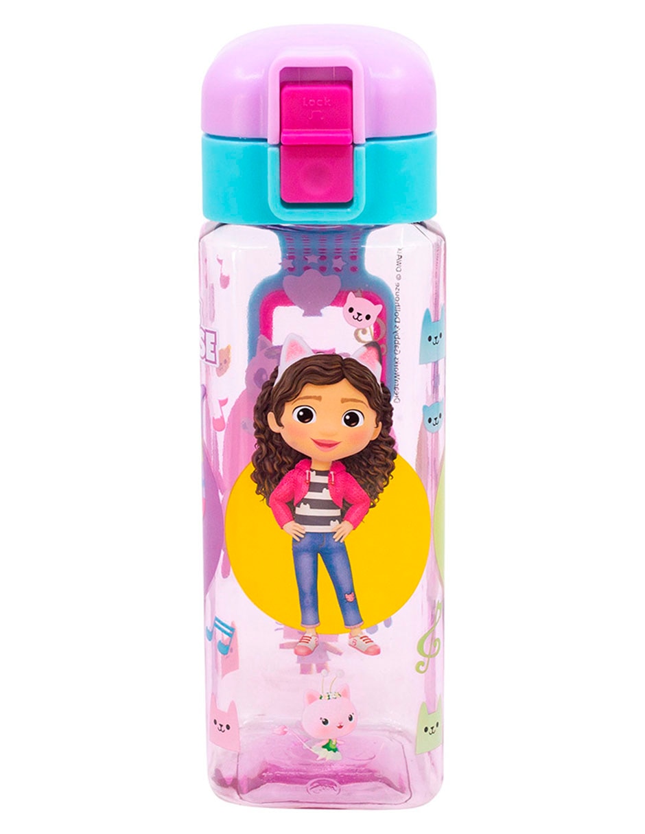 Botella de agua Plástico con tapa Push pull 430 ml