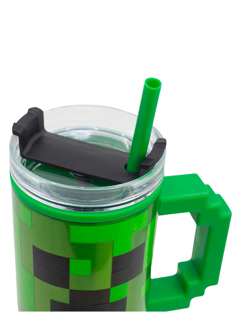 Termo de acero inoxidable minecraft creeper ultimate con tapa rosca 1.8 l