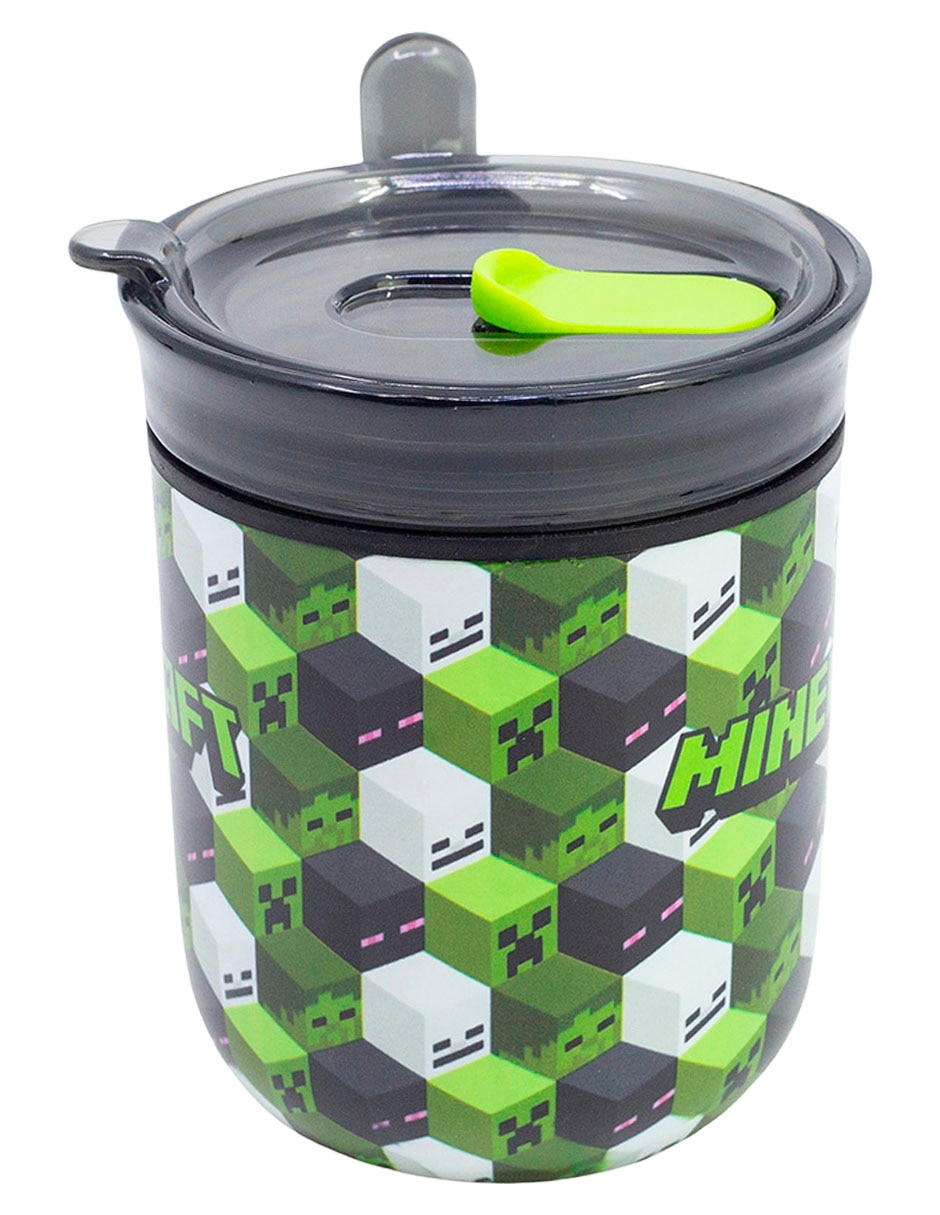 Termo de acero inoxidable Minecraft Iconicmono con tapa a prueba de derrame 470 ml 4