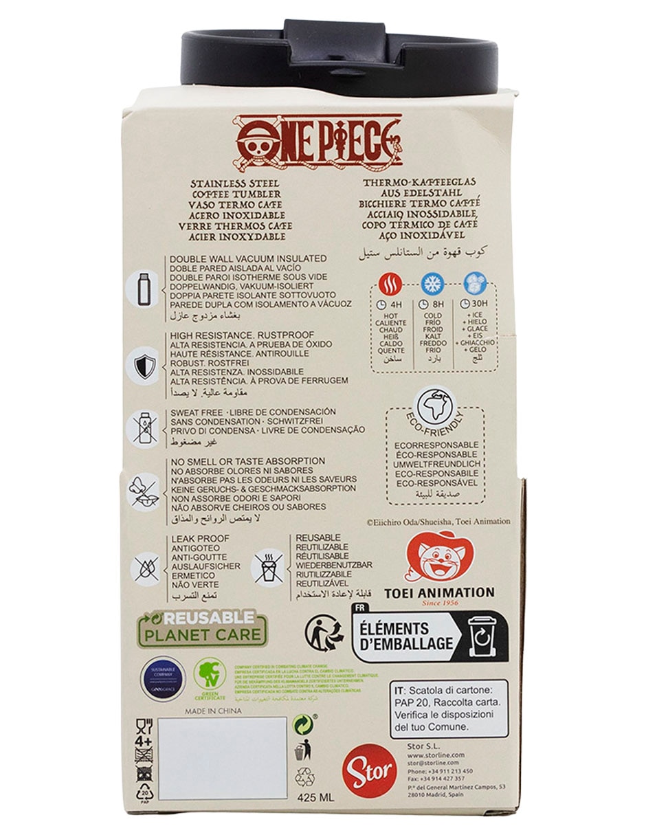 Termo de acero inoxidable one piece con tapa rosca 425 ml 2