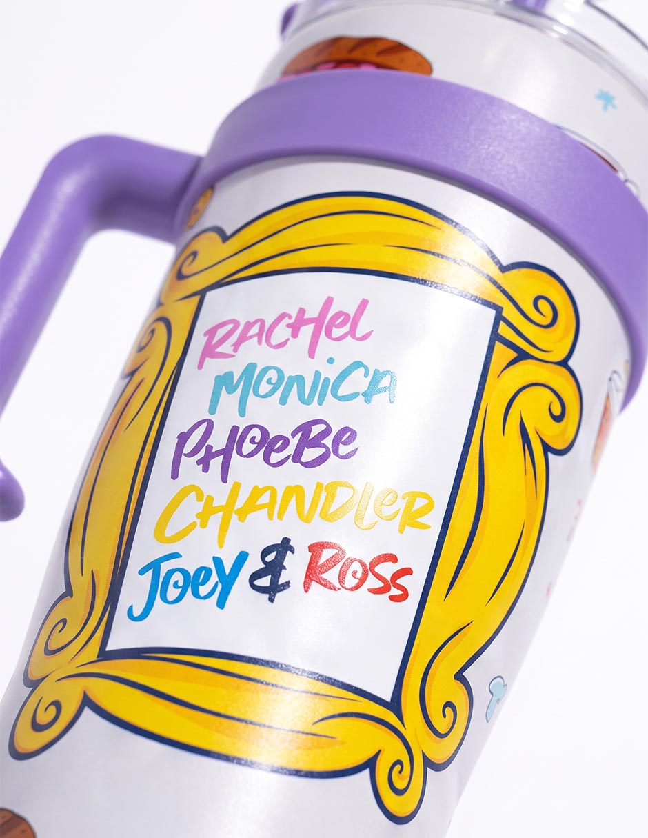 Termo de acero inoxidable friends con tapa rosca 940 ml 2
