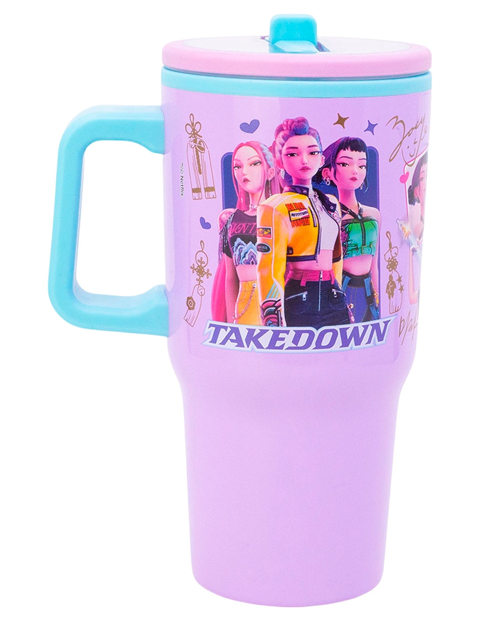 Termo de plástico Las Guerreras K-Pop con tapa rosca 1.5 L