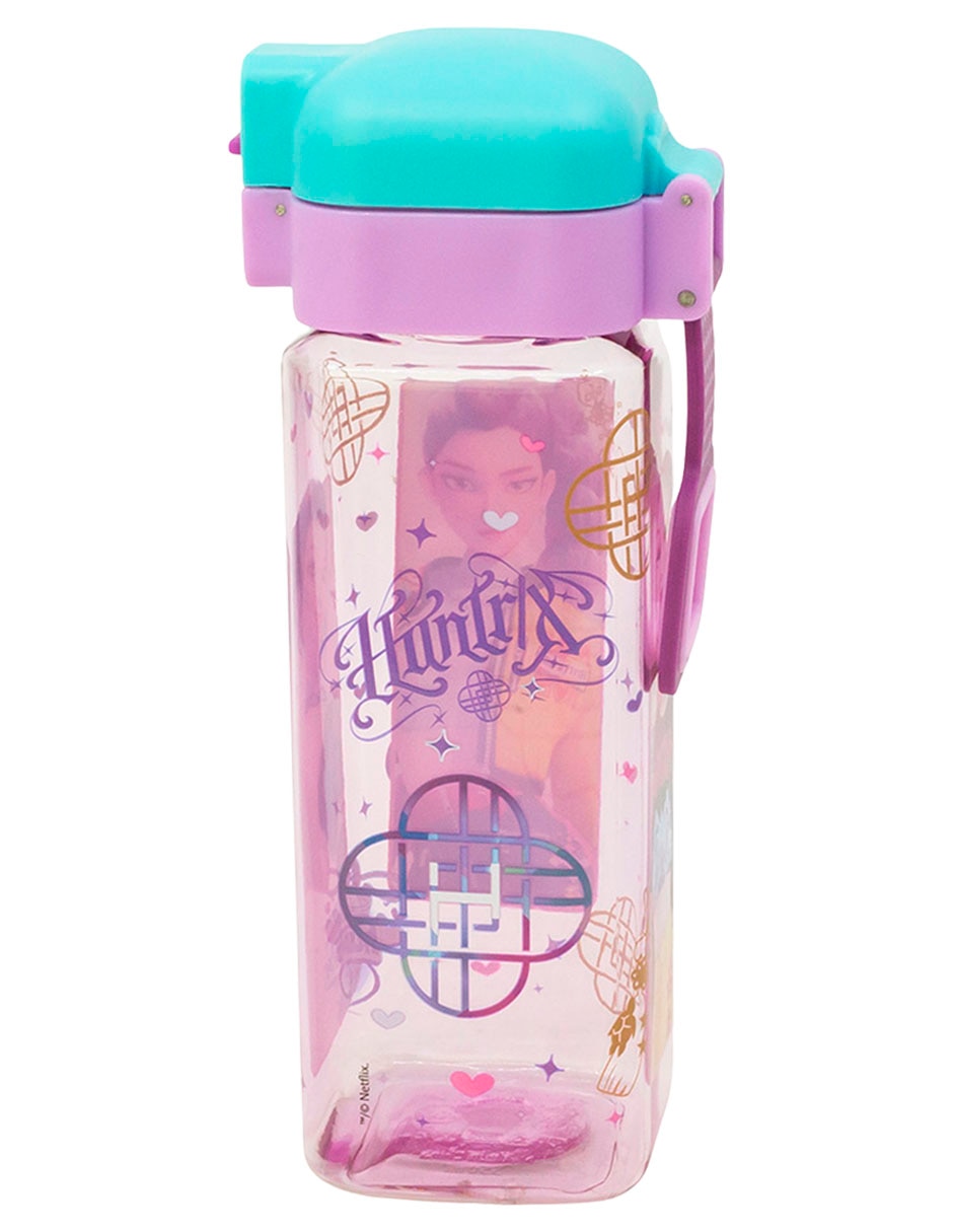 Botella de agua de plástico con tapa push pull
