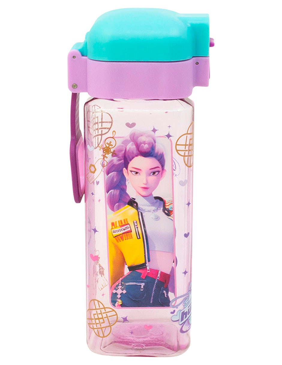 Botella de agua de plástico con tapa push pull