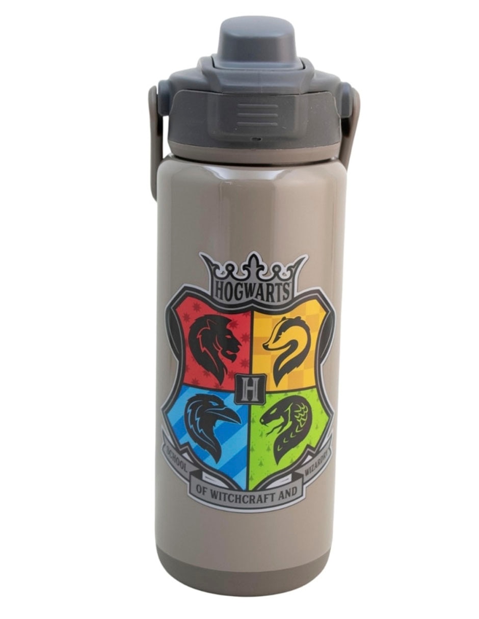 Termo de acero inoxidable hogwarts con tapa rosca 591 ml