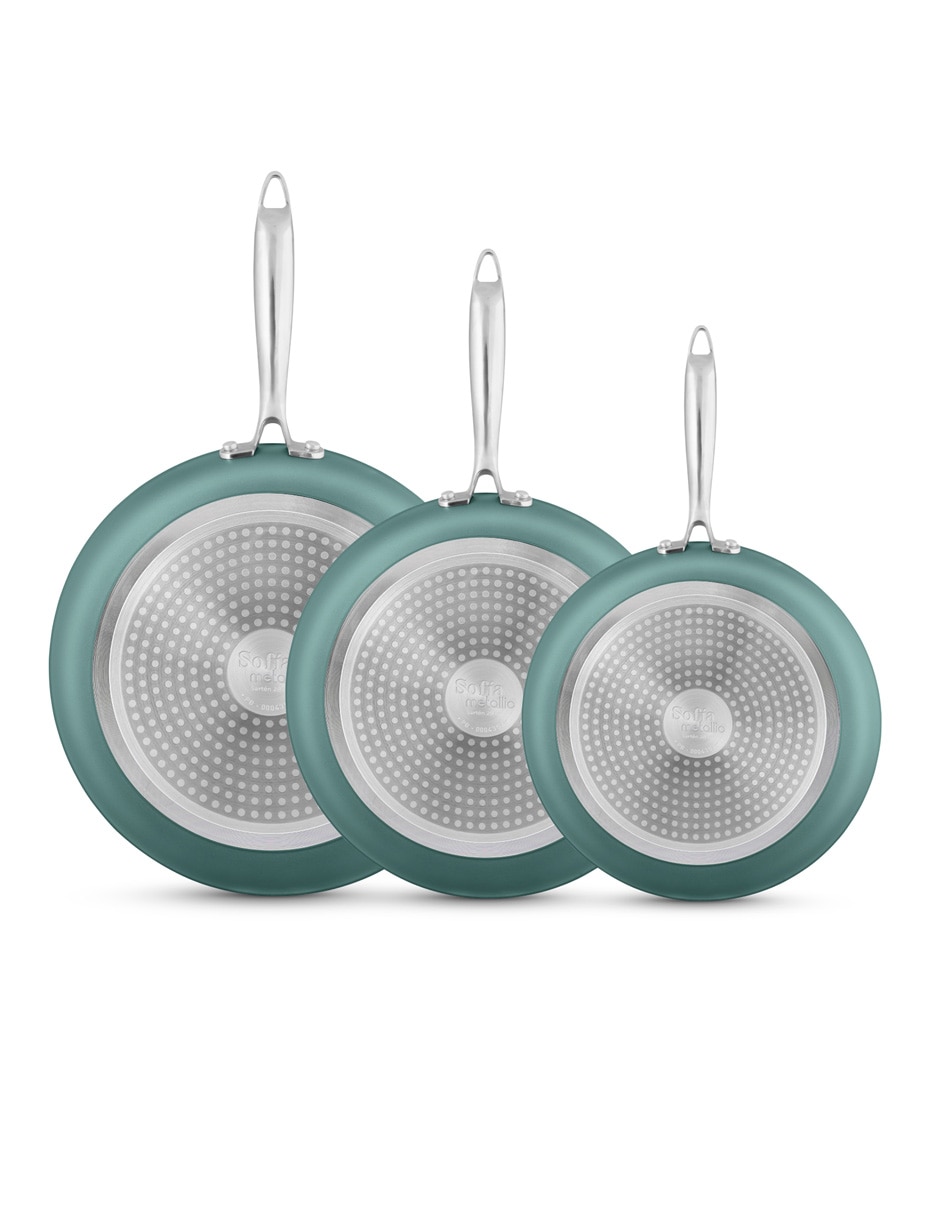 Batería de cocina de acero inoxidable antiadherente sin PFOA 11 piezas